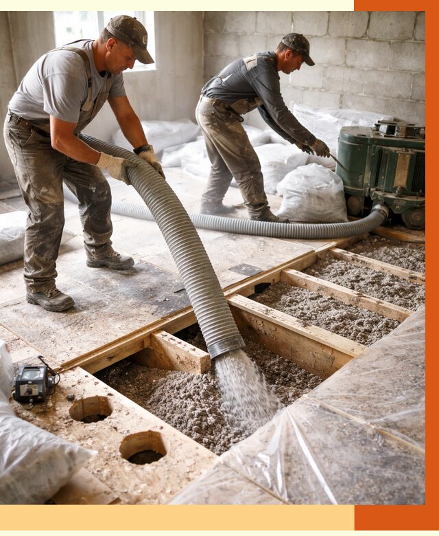 Заполнение пустот перекрытий в Анжеро-Судженске от 4616 руб. под ключ | ТепломастерНжр