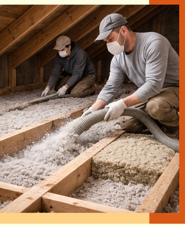 Заполнение полостей чердачного перекрытия в Анжеро-Судженске от 4616 руб. | ТепломастерНжр