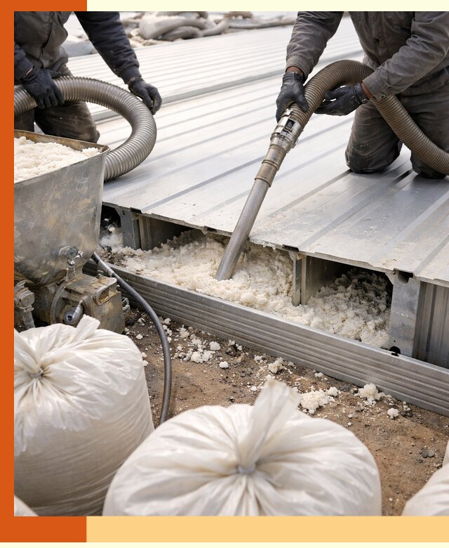 Заполнение пустот кровельных панелей пенными и мокрыми герметиками в Анжеро-Судженске