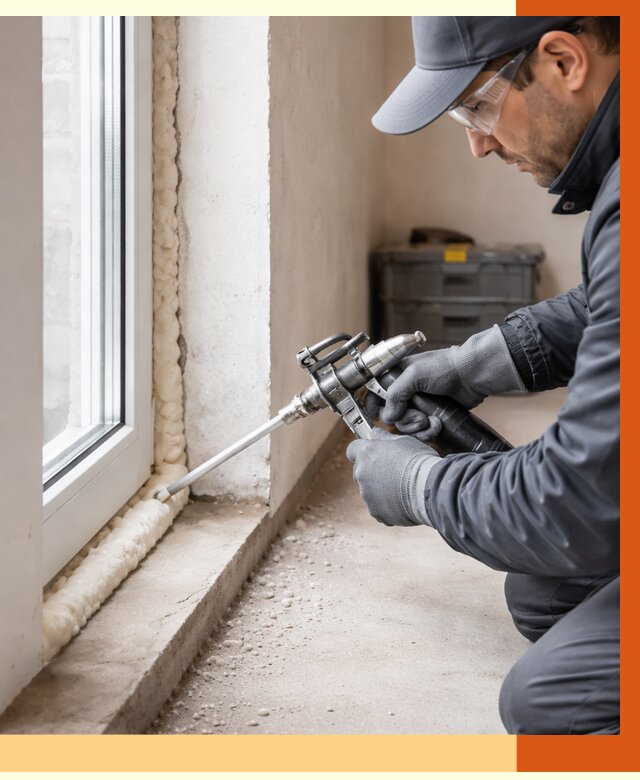 Герметизация стыков ППУ в Анжеро-Судженске от 1692 руб. за м2 — утепление примыканий под ключ | ТепломастерНжр