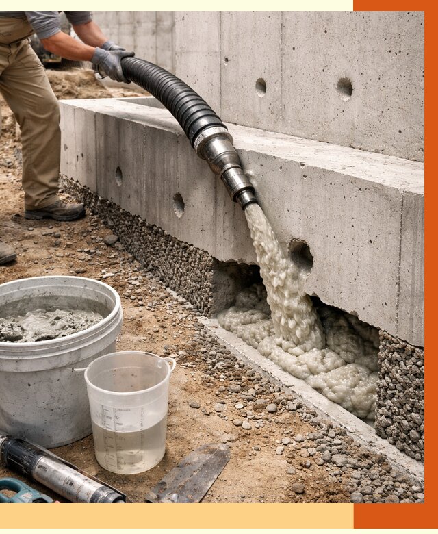 Заполнение полостей фундамента в Анжеро-Судженске от 6975 руб. под ключ | ТепломастерНжр