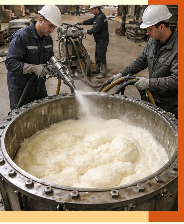 Заливка ППУ в емкости в Анжеро-Судженске от 7436 руб. — утепление емкости под ключ | ТепломастерНжр