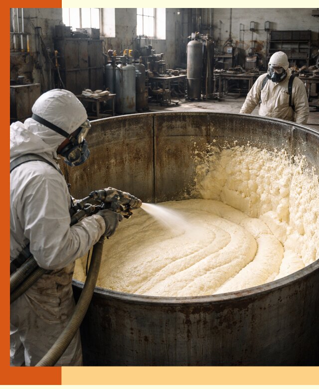 Заливка ппу в емкости с полной изоляцией и герметизацией в Анжеро-Судженске