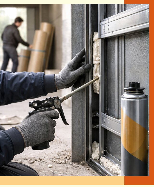 Заполнение пустот ворот в Анжеро-Судженске от 4616 руб. — заливка ППУ, утепление под ключ | ТепломастерНжр