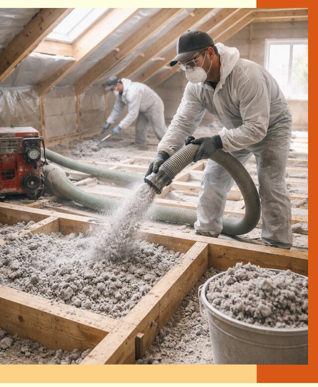 Утепление эковатой в Анжеро-Судженске от 3026 руб./м2 — монтаж и задувка | ТепломастерНжр