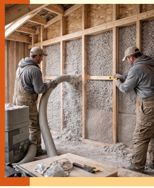 Утепление эковатой стен, потолков и перекрытий в Анжеро-Судженске