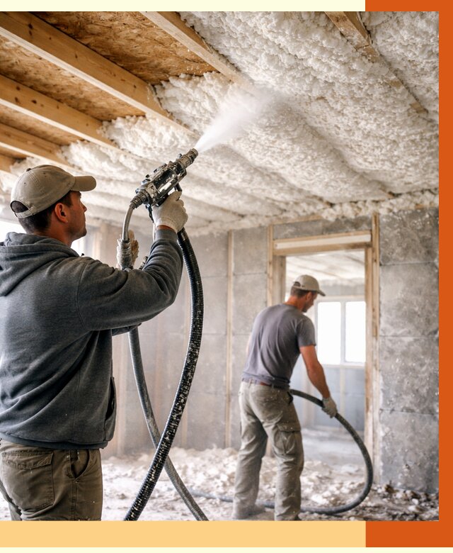 Утепление пеноизолом в Анжеро-Судженске от 1641 руб./м2 под ключ | ТепломастерНжр