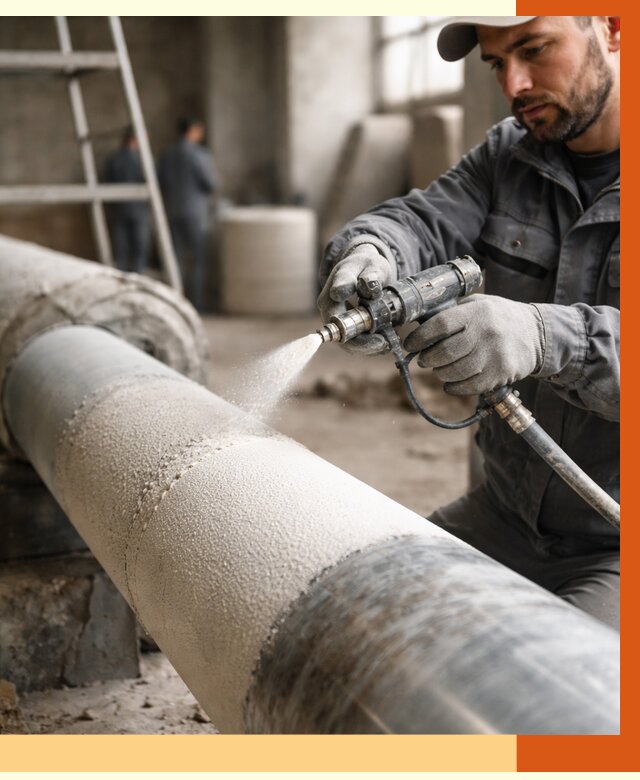 Утепление труб жидкой теплоизоляцией в Анжеро-Судженске от 7693 руб. под ключ | ТепломастерНжр