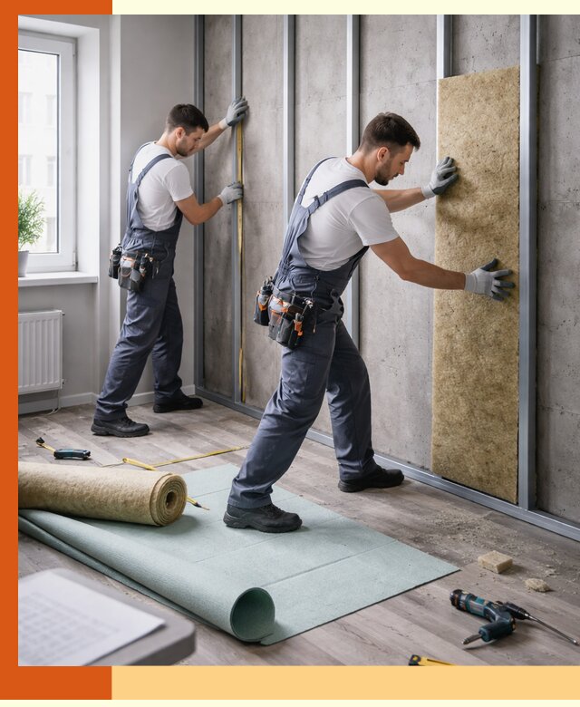 Шумоизоляция квартиры под ключ в Анжеро-Судженске — профессионально и гарантированно