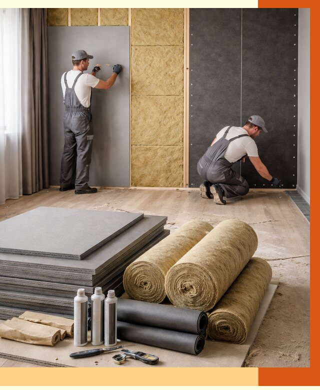 Шумоизоляция дома в Анжеро-Судженске от 4616 руб/м2 — комплексная звукоизоляция под ключ | ТепломастерНжр