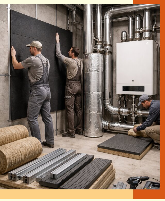 Шумоизоляция котельной в Анжеро-Судженске от 6667 руб. под ключ | Профессиональная звукоизоляция — ТепломастерНжр