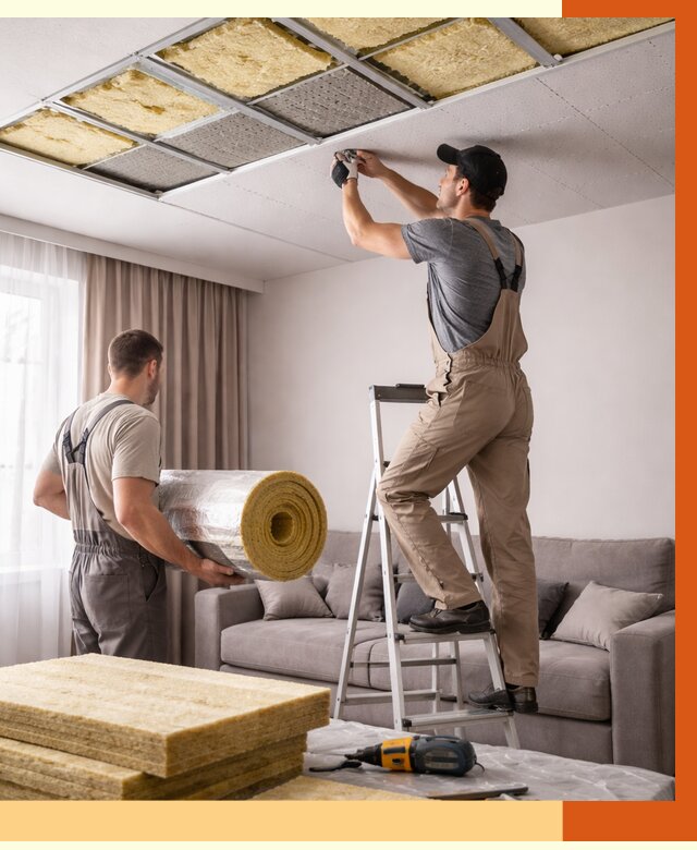 Шумоизоляция потолка в Анжеро-Судженске от 2308 руб. под ключ | Профессионально — ТепломастерНжр