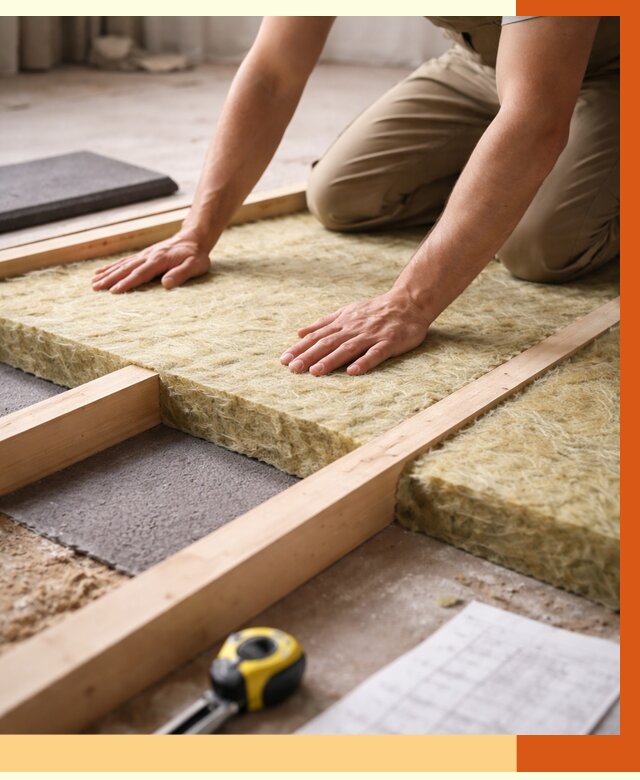 Шумоизоляция пола в Анжеро-Судженске от 1282 руб./м² — профессиональная звукоизоляция | ТепломастерНжр