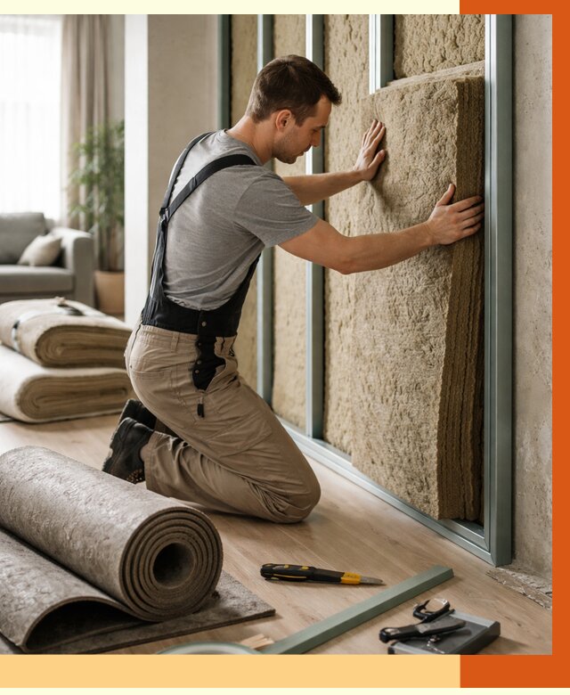 Шумоизоляция перегородок в Анжеро-Судженске от 1692 руб. за м2 — ТепломастерНжр