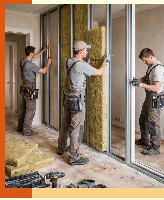 Шумоизоляция межкомнатных перегородок в Анжеро-Судженске эффективно и надёжно