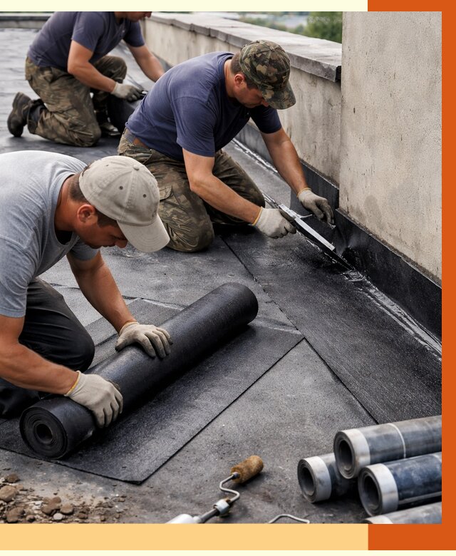 Гидроизоляция кровли в Анжеро-Судженске от 4616 руб. — профессиональная гидроизоляция крыши | ТепломастерНжр