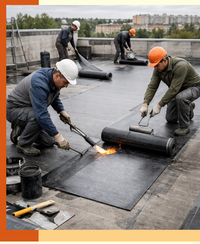 Профессиональная гидроизоляция плоской кровли в Анжеро-Судженске