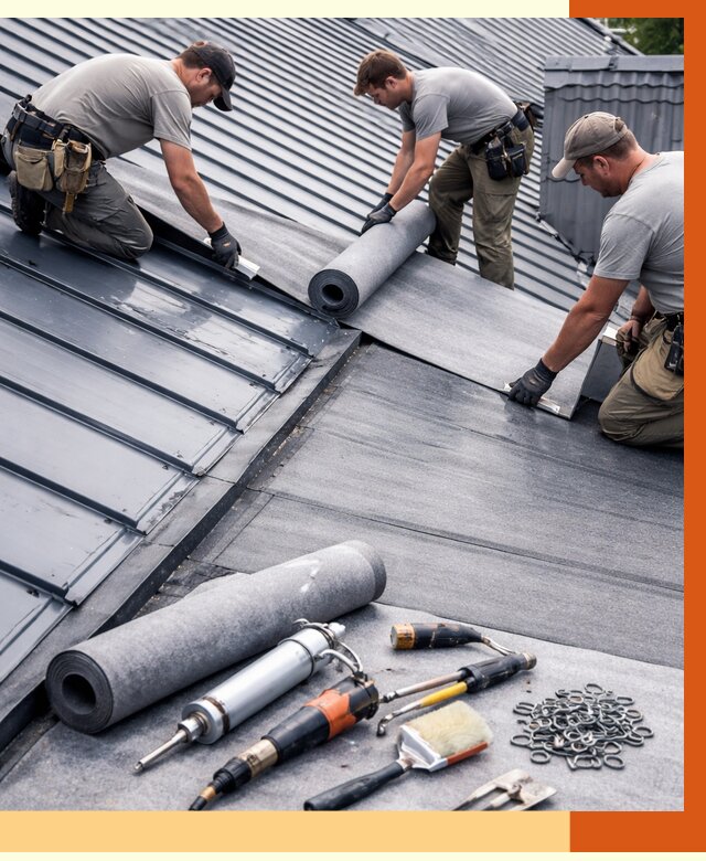 Гидроизоляция металлической кровли полимочевиной в Анжеро-Судженске от 8718 руб. | ТепломастерНжр