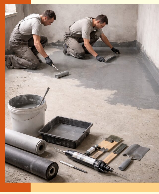 Гидроизоляция пола в Анжеро-Судженске — надежная защита от влаги и протечек