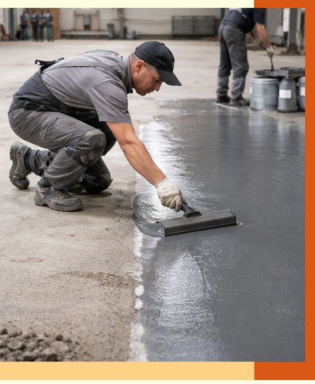 Гидроизоляция промышленного пола в Анжеро-Судженске от 1231 руб./м2 — ТепломастерНжр специалисты под ключ