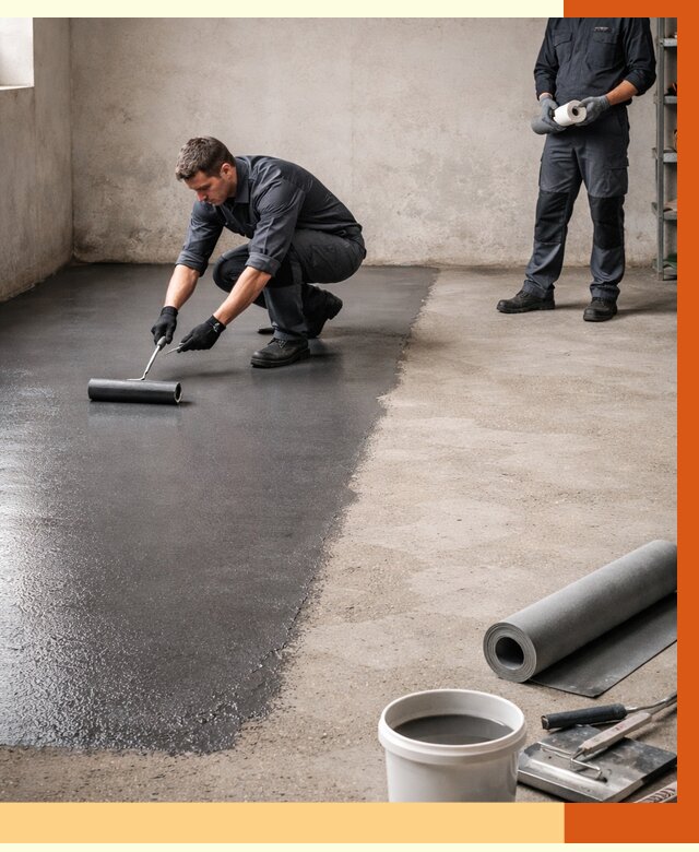 Гидроизоляция гаражного пола в Анжеро-Судженске от 3590 руб./м² — ТепломастерНжр профессионально