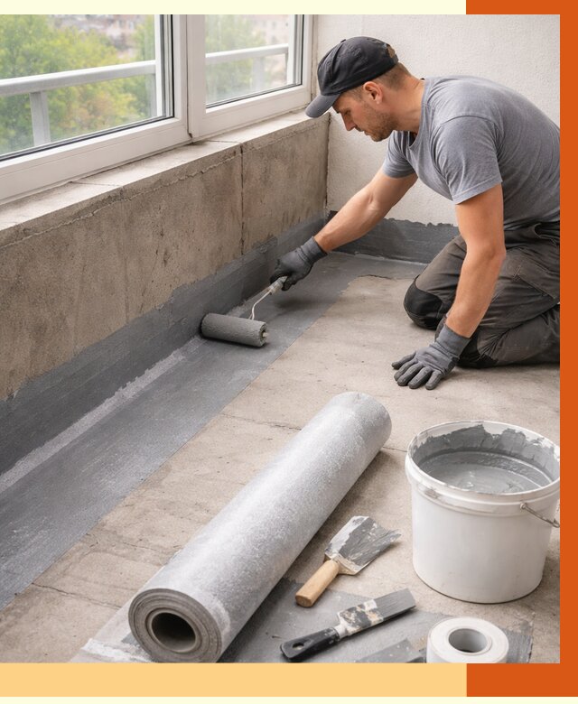 Профессиональная гидроизоляция балкона в Анжеро-Судженске от 4308 руб. | ТепломастерНжр