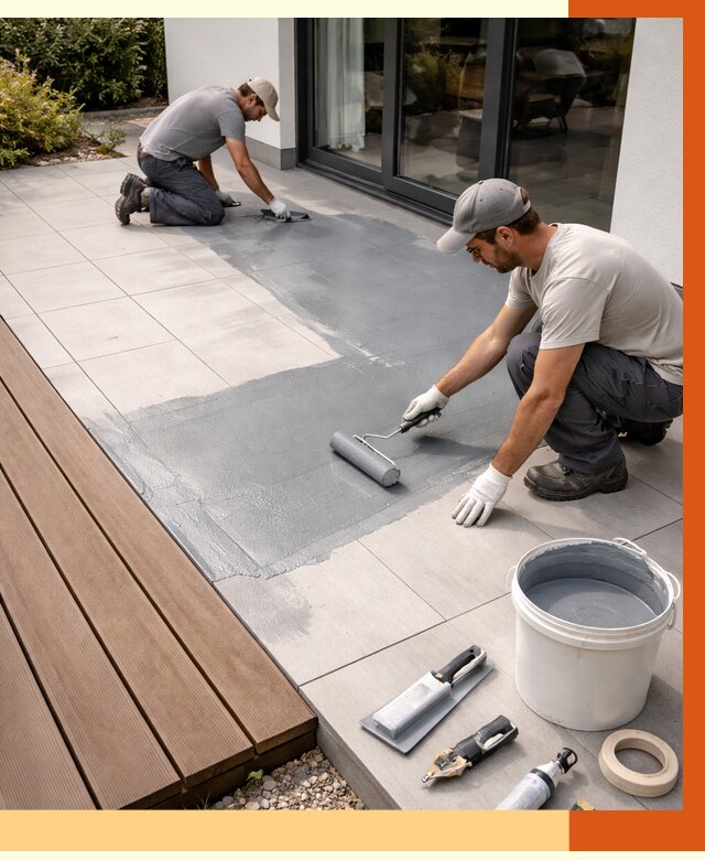 Гидроизоляция террасы в Анжеро-Судженске под ключ от 7693 руб./м² | ТепломастерНжр