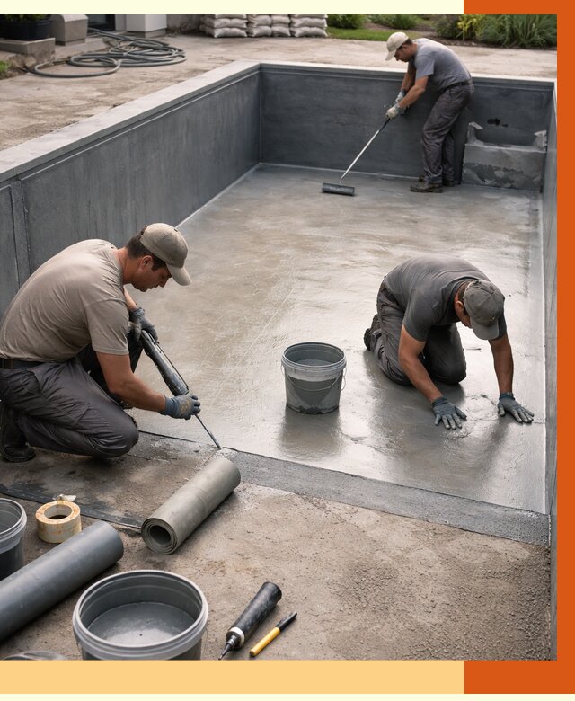 Профессиональная гидроизоляция бассейна в Анжеро-Судженске от 6667 руб. за м2 | ТепломастерНжр