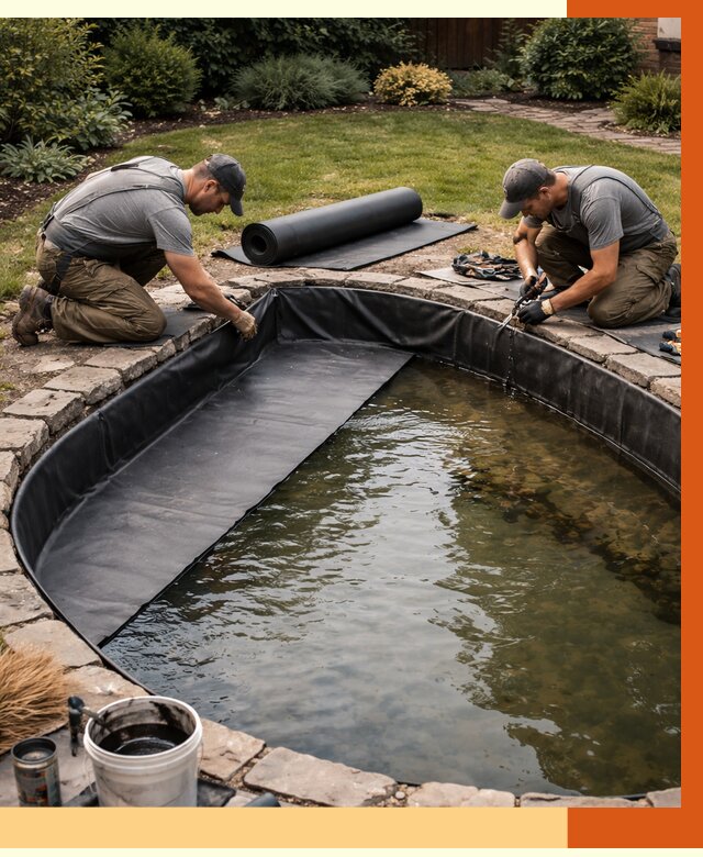 Гидроизоляция пруда в Анжеро-Судженске от 15386 руб. под ключ | ТепломастерНжр профессионально