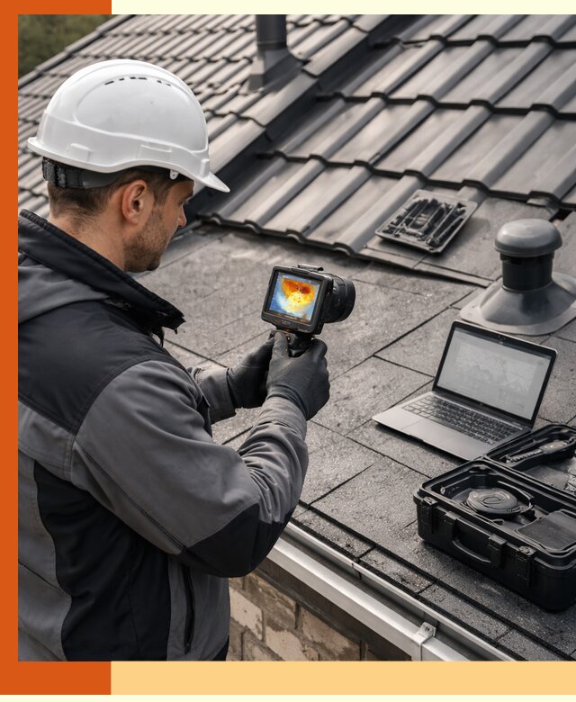 Тепловизионное обследование кровли в Анжеро-Судженске для выявления дефектов