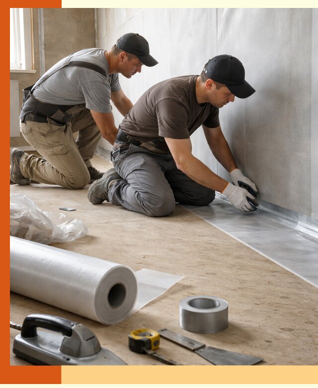 Монтаж пароизоляции для дома и помещений в Анжеро-Судженске