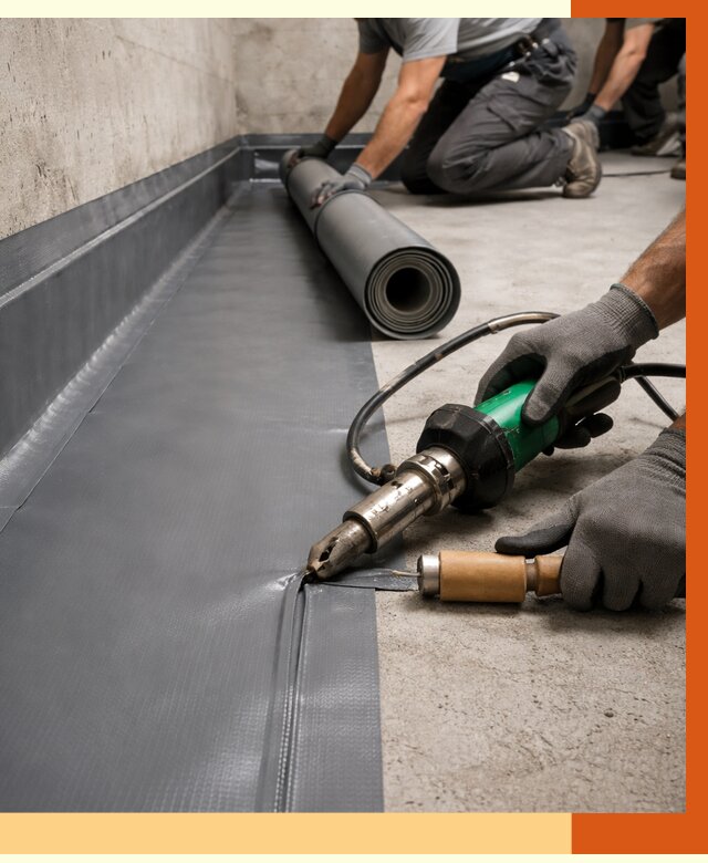 Монтаж гидроизоляционной мембраны в Анжеро-Судженске от 1021 руб/м2 | ТепломастерНжр