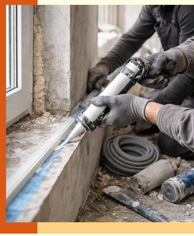 Герметизация стыков и примыканий зданий в Анжеро-Судженске